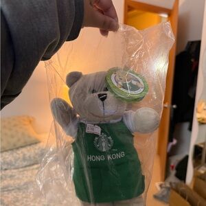 Starbucks Beige Bear with Green Apron Plush in Hong Kong